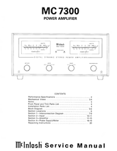 Load image into Gallery viewer, McINTOSH MC7300 SERVICE MANUAL BOOK IN ENGLISH DIGITAL DYNAMIC STEREO POWER AMPLIFIER