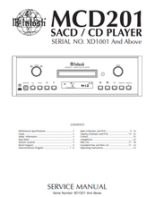 Load image into Gallery viewer, McINTOSH MCD201 SERVICE MANUAL BOOK IN ENGLISH SACD CD PLAYER