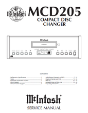Load image into Gallery viewer, McINTOSH MCD205 SERVICE MANUAL BOOK IN ENGLISH CD CHANGER