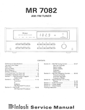Load image into Gallery viewer, McINTOSH MR7082 SERVICE MANUAL BOOK IN ENGLISH AM FM TUNER