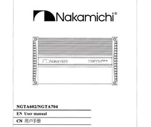 Load image into Gallery viewer, NAKAMICHI NGTA602 NGTA704 USER MANUAL BOOK IN ENGLISH AMPLIFIER