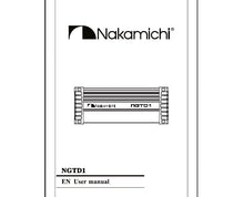 Load image into Gallery viewer, NAKAMICHI NGTD1 USER MANUAL BOOK IN ENGLISH AMPLIFIER