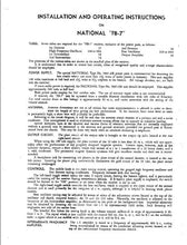 Load image into Gallery viewer, NATIONAL FB-7 INSTALLATION AND OPERATING INSTRUCTIONS BOOK IN ENGLISH SHORT WAVE RECEIVER