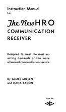 Load image into Gallery viewer, NATIONAL HRO INSTRUCTION MANUAL BOOK IN ENGLISH COMMUNICATION RECEIVER
