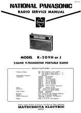 Load image into Gallery viewer, NATIONAL R-209H R-209J SERVICE MANUAL BOOK IN ENGLISH 2 BAND 9 TRANSISTOR PORTABLE RADIO