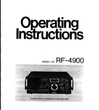 Load image into Gallery viewer, NATIONAL RF-4900 OPERATING INSTRUCTIONS BOOK IN ENGLISH FM AM 10 BAND WORLDWIDE COMMUNICATIONS RECEIVER
