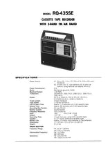 Load image into Gallery viewer, NATIONAL RQ-435SE SERVICE MANUAL BOOK IN ENGLISH CASSETTE TAPE RECORDER WITH 2 BAND FM AM RADIO