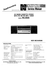 Load image into Gallery viewer, NATIONAL RS-280S SERVICE MANUAL BOOK IN ENGLISH CASSETTE STEREO WITH FM AM FM MPX TUNER
