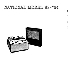 Load image into Gallery viewer, NATIONAL RS-750 SERVICE MANUAL BOOK IN ENGLISH STEREO REEL TO REEL TAPE RECORDER