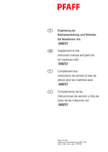 Load image into Gallery viewer, PFAFF 1051 1180 WITH 948-51 SERVICE MANUAL (02-02) BOOK IN ENGLISH SEWING MACHINE