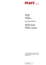 Load image into Gallery viewer, PFAFF 1122 1122-G SERVICE MANUAL BOOK IN ENGLISH SEWING MACHINE