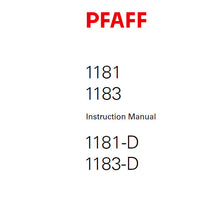 Load image into Gallery viewer, PFAFF 1181 1183 1181-D 1183-D SERVICE MANUAL 6001000 ON (05-05) BOOK 46 PAGES IN ENGLISH SEWING MACHINE