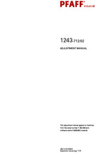 Load image into Gallery viewer, PFAFF 1243-712/02 SERVICE MANUAL BOOK IN ENGLISH SEWING MACHINE