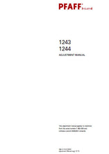 Load image into Gallery viewer, PFAFF 1243 1244 SERVICE MANUAL BOOK IN ENGLISH SEWING MACHINE