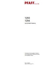 Load image into Gallery viewer, PFAFF 1293 1294 SERVICE MANUAL FROM SERIAL NUMBER 7 262 545 AND SWARE VER 0435 002 ONWARDS BOOK IN ENGLISH SEWING MACHINE