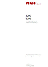 Load image into Gallery viewer, PFAFF 1295 1296 SERVICE MANUAL FROM SERIAL NUMBER 7 250 050 ONWARDS BOOK IN ENGLISH SEWING MACHINE