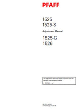Load image into Gallery viewer, PFAFF 1525 1525-S 1525-G 1526 ADJUSTMENT MANUAL BOOK IN ENGLISH SEWING MACHINE