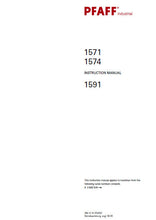 Load image into Gallery viewer, PFAFF 1571 1574 1591 SERVICE MANUAL FROM SERIAL NUMBER 2 620 574 ONWARDS BOOK IN ENGLISH SEWING MACHINE