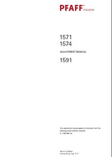 Load image into Gallery viewer, PFAFF 1571 1574 1591 SERVICE MANUAL FROM SERIAL NUMBER 7 274 018 ONWARDS BOOK IN ENGLISH SEWING MACHINE