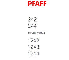 Load image into Gallery viewer, PFAFF 242 244 1242 1243 1244 SERVICE MANUAL (03-99) BOOK 84 PAGES IN ENGLISH SEWING MACHINE