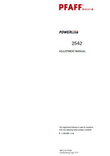 Load image into Gallery viewer, PFAFF 2542 POWERLINE SERVICE MANUAL FROM SER NO 2 782 990 BOOK IN ENGLISH SEWING MACHINE