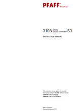 Load image into Gallery viewer, PFAFF 3108-1/1306 3108-1/1310 WITH BDF S3 SERVICE MANUAL FROM SER NO 2 774 709 BOOK IN ENGLISH SEWING MACHINE