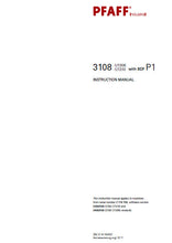 Load image into Gallery viewer, PFAFF 3108-1/1306 3108-1/1310 WITH BDF P1 SERVICE MANUAL FROM SER NO 2 774 709 BOOK IN ENGLISH SEWING MACHINE