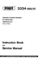 Load image into Gallery viewer, PFAFF 3334 INSTRUCTION BOOK AND SERVICE MANUAL BOOK IN ENGLISH SEWING MACHINE