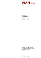 Load image into Gallery viewer, PFAFF 3371-10 SERVICE MANUAL FROM SER NO 2 780 917 BOOK IN ENGLISH SEWING MACHINE