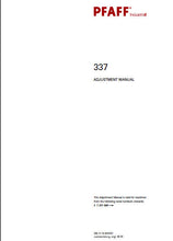 Load image into Gallery viewer, PFAFF 337 SERVICE MANUAL FROM SER NO 7 207 686 BOOK IN ENGLISH SEWING MACHINE