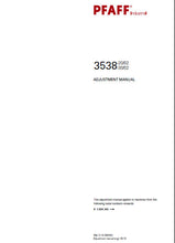 Load image into Gallery viewer, PFAFF 3538-20/02 3538-30/02 SERVICE MANUAL FROM SER NO 2 804 345 BOOK IN ENGLISH SEWING MACHINE