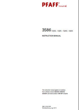 Load image into Gallery viewer, PFAFF 3586-12/02 13/01 13/02 14/02 SERVICE MANUAL FROM SER NO 2 804 657 BOOK IN ENGLISH SEWING MACHINE