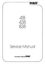 Load image into Gallery viewer, PFAFF 418 438 838 SERVICE MANUAL BOOK IN ENGLISH SEWING MACHINE