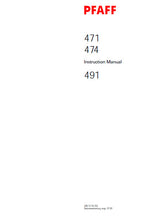 Load image into Gallery viewer, PFAFF 471 474 491 SERVICE MANUAL BOOK IN ENGLISH SEWING MACHINE