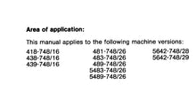 Load image into Gallery viewer, PFAFF 748 16 26 28 29 SERVICE MANUAL (09-89) BOOK IN ENGLISH SEWING MACHINE
