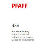 Load image into Gallery viewer, PFAFF 939 SERVICE MANUAL (10-94) BOOK IN ENGLISH SEWING MACHINE