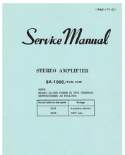 Load image into Gallery viewer, PIONEER SA-1000 SERVICE MANUAL BOOK IN ENGLISH STEREO AMPLIFIER