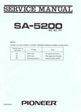 Load image into Gallery viewer, PIONEER SA-5200 SERVICE MANUAL BOOK IN ENGLISH STEREO AMPLIFIER