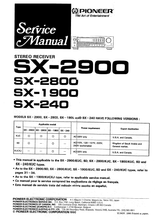 Load image into Gallery viewer, PIONEER SX-240 SX-1900 SX-2800 SX-2900 SERVICE MANUAL BOOK IN ENGLISH STEREO RECEIVER