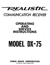 Load image into Gallery viewer, RADIOSHACK REALISTIC DX-75 OPERATING AND SERVICE INSTRUCTIONS BOOK IN ENGLISH COMMUNICATIONS RECEIVER