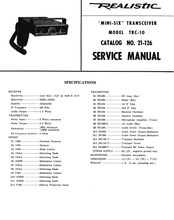 Load image into Gallery viewer, RADIOSHACK REALISTIC TRC-10 SERVICE MANUAL BOOK IN ENGLISH MINI SIX TRANSCEIVER