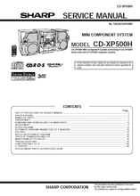 Load image into Gallery viewer, SHARP CD-XP500H SERVICE MANUAL BOOK IN ENGLISH MINI COMPONENT SYSTEM