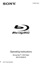 Load image into Gallery viewer, SONY BDP-BX18 BDP-S185 OPERATING INSTRUCTIONS BOOK IN ENGLISH BLU-RAY DISC DVD PLAYER