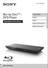 Load image into Gallery viewer, SONY BDP-BX59 BDP-S590 OPERATING INSTRUCTIONS BOOK IN ENGLISH BLU-RAY DISC DVD PLAYER