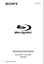 Load image into Gallery viewer, SONY BDP-N460 OPERATING INSTRUCTIONS BOOK IN ENGLISH BLU-RAY DISC DVD PLAYER