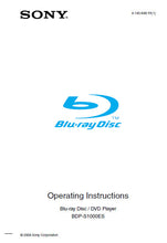 Load image into Gallery viewer, SONY BDP-S1000ES OPERATING INSTRUCTIONS BLU-RAY DISC DVD PLAYER