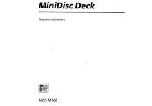 Load image into Gallery viewer, SONY MDS-M100 OPERATING INSTRUCTIONS BOOK 46 PAGES IN ENGLISH MINIDISC DECK