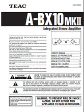 Load image into Gallery viewer, TEAC A-BX10MKII OWNER'S MANUAL BOOK IN ENGLISH INTEGRATED STEREO AMPLIFIER