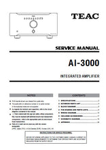 Load image into Gallery viewer, TEAC AI-3000 SERVICE MANUAL BOOK IN ENGLISH INTEGRATED AMPLIFIER