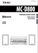 Load image into Gallery viewer, TEAC MC-D800 OWNER'S MANUAL BOOK INC CONN DIAG AND TRSHOOT GUIDE IN ENGLISH ET FRANCAIS TURNTABLE AUDIO SYSTEM